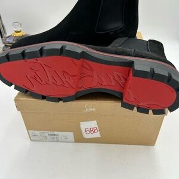 Men's Christian Louboutin alpinosol suede Chelsea boots size 45 made in Italy - Picture 5 of 13
